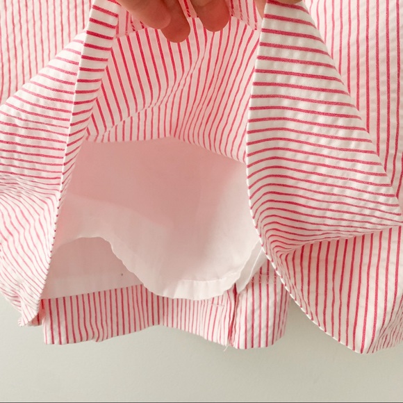 J.Crew One Shoulder Ruffle Seersucker Dress - Picture 7 of 15